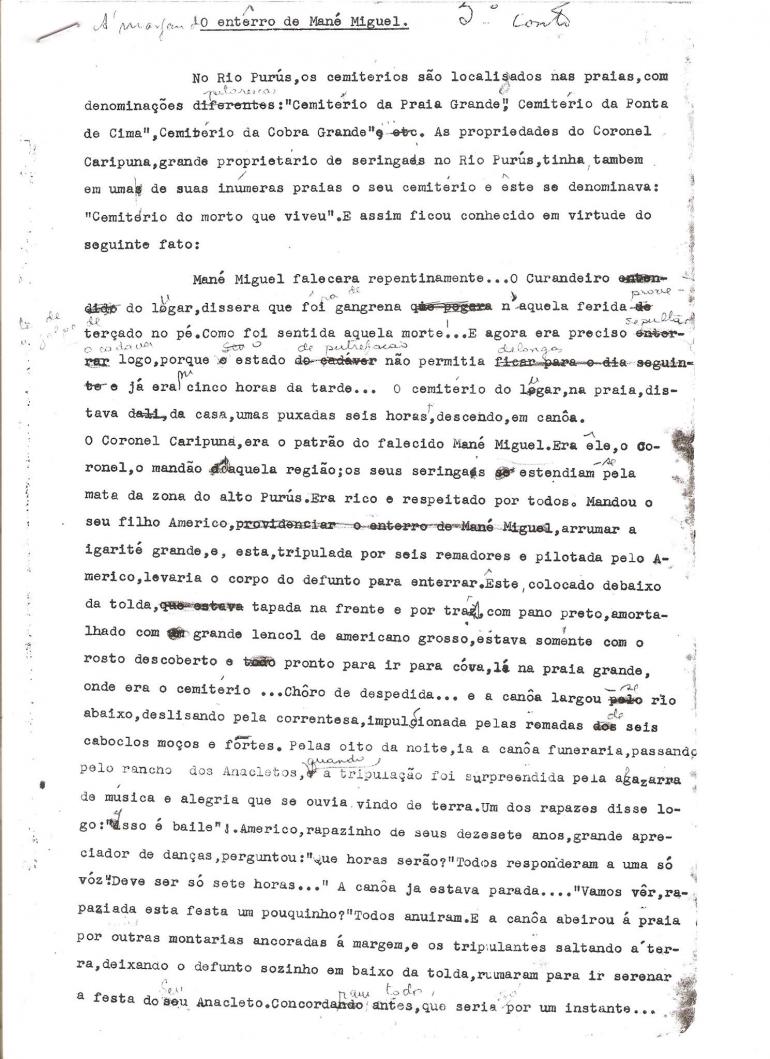 O Enterro do Mané Miguel - Página 1